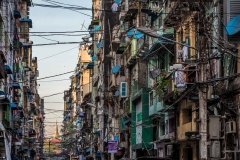 Straßenzug in Yangon, Myanmar