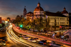 Yangon bei Nacht