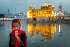 Girl at the Golden Temple of Amritsar
