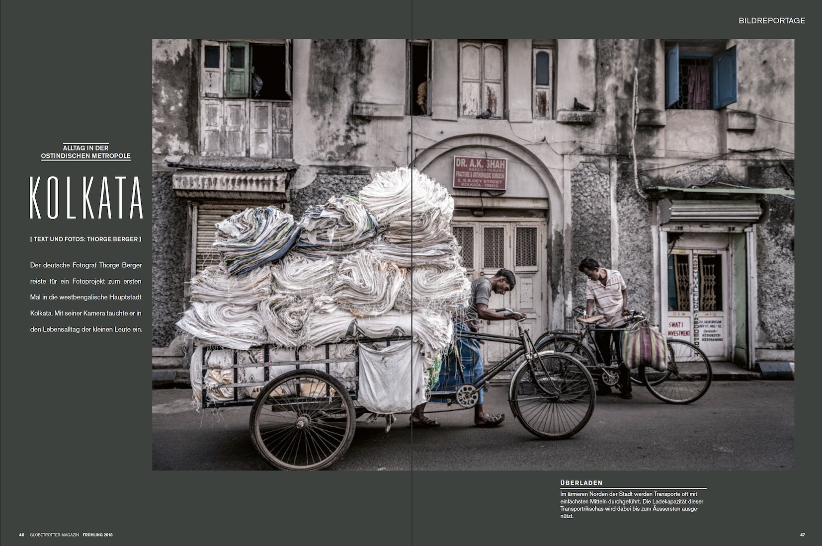 Globetrotter-Magazin Ausgabe 125-Frühjahr-2018 - Bildreportage Kolkata von Thorge Berger
