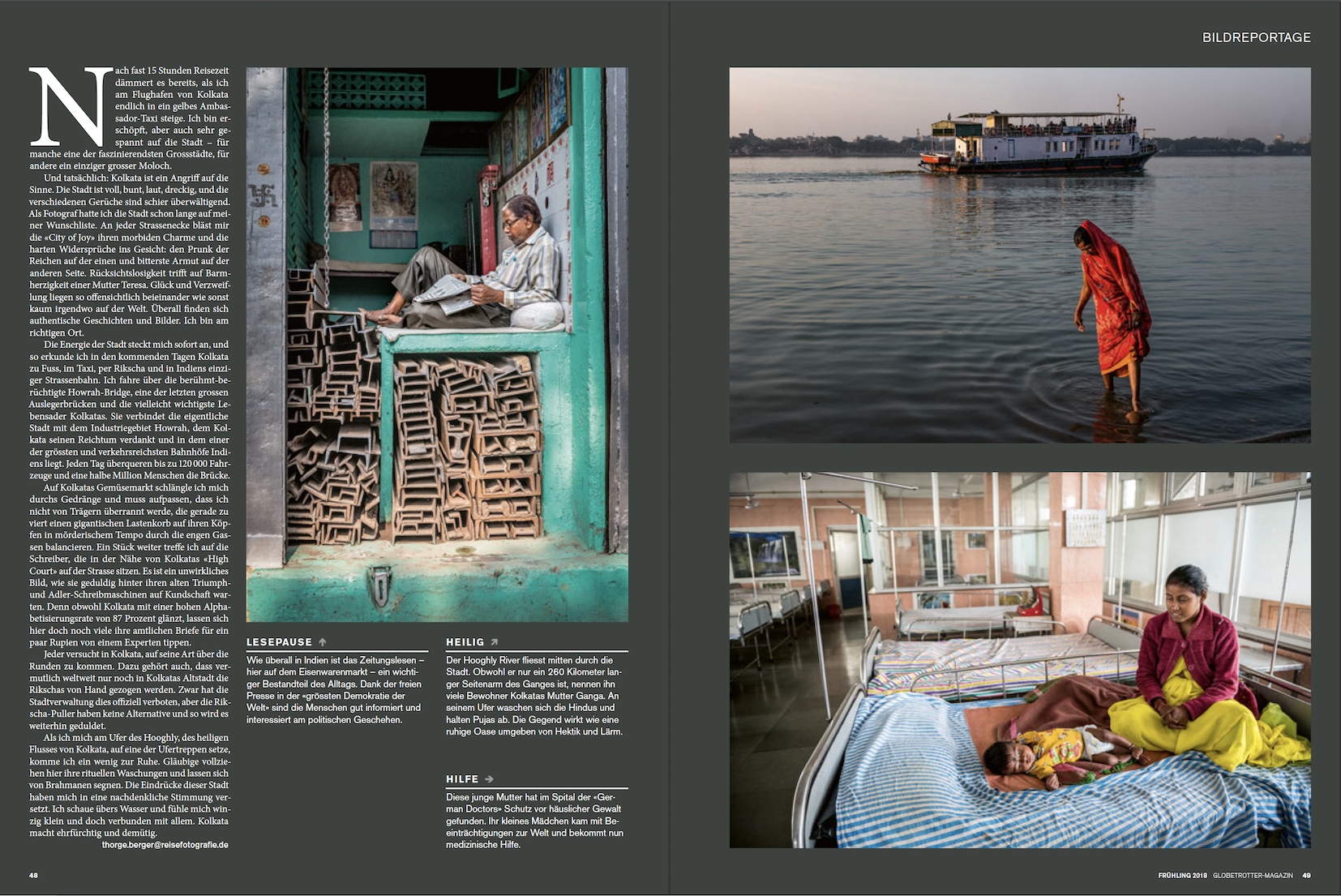 Globetrotter-Magazin Ausgabe 125-Frühjahr-2018 - Bildreportage Kolkata von Thorge Berger