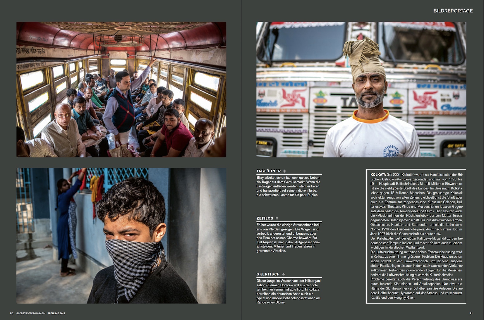 Globetrotter-Magazin Ausgabe 125-Frühjahr-2018 - Bildreportage Kolkata von Thorge Berger