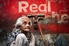 Real - Beggar in Varanasi