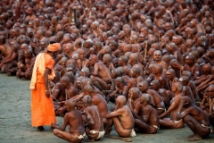 Sadhu aspirants at the Kumbh Mela