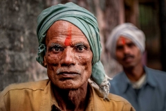 Pilger mit Tilak auf der Kumbh Mela in Haridwar 2010