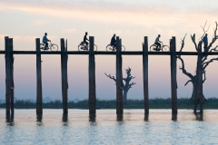 The U Bein Bridge in Amarapura, Mandalay