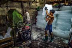 Ice Machine on Fish Market in Yangon