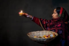 Harald Mundt "Abendgebet am Ganges" (Indien-Fotoreise "Kumbh Mela" 2019)
