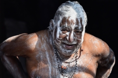 Werner Hötzel "Morgentliche Wäsche" (Indien-Fotoreise "Kumbh Mela" 2019)
