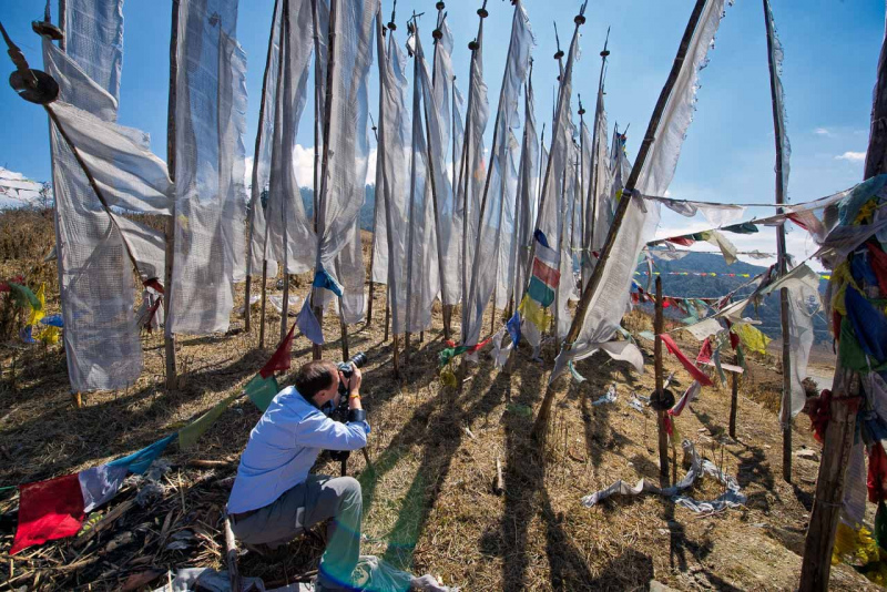 Gebetsfahnen in Bhutan