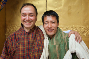 Mit Tashi Dhendup in Punakha, Bhutan