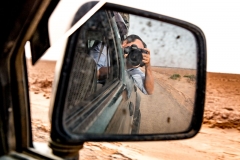 Selfie im Rückspiegel - Wüste Lut, Iran