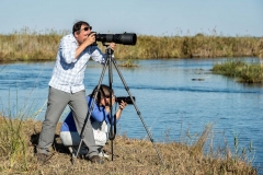 Mit Heike Berger im Caprivi Strip,Namibia