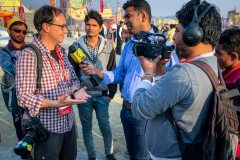 Im Interview bei der Kumbh Mela 2019 in Prayagraj