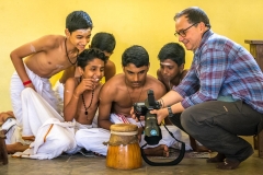 Im Klassenzimmer der Kathakali Akademie, Kerala