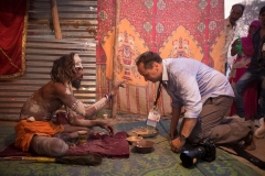Gesegnete von einem Sadhu, Kumbh Mela in Ujjain 2016