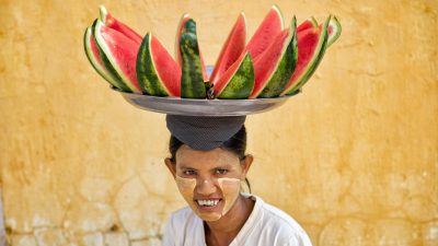 Fotoreise nach Myanmar - Melonenverkäuferin