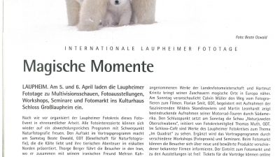Ankündigung der Laupheimer Fototage im Blix 2025-04