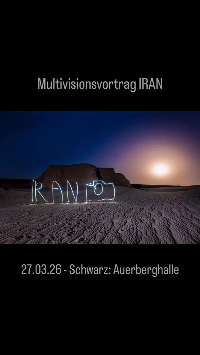 Vor dem Krieg reisen die beiden befreundeten Fotografen Mehran Khadem-Awal und Thorge Berger 4.000 Kilometer durch den Iran. 
Der eine kennt das Land aus seiner Kindheit, der andere nur aus den Nachrichten: Farbenfrohe M&auml;rchen aus 1001 Nacht oder d&uuml;sterer Schurkenstaat? Weltoffene Hochkultur oder in sich gekehrter, religi&ouml;ser Fundamentalismus? Herzerw&auml;rmende Gastfreundschaft oder Achse des B&ouml;sen? Wie ist der Iran also wirklich?
Wie gut kennt Mehran seine Heimat wirklich und wird es Thorge gelingen, sich unvoreingenommen auf den Iran einzulassen? Ihre unterschiedlichen Perspektiven helfen beiden, mehr als das Offensichtliche zu sehen, aber auch Offensichtliches nicht zu &uuml;bersehen. Mit ihren Bildern und Geschichten enth&uuml;llen sie die verborgene Sch&ouml;nheit Irans.  Die Live-Multivisions-Reportage:  27.03.26 Schwarz - Auerberghalle
29.03.26 Nidda- Lumos Lichtspiel & Lounge
30.03.26 Neu-Anspach - B&uuml;rgerhaus
14.11.26 Worms - Lincoln Theater 
25.01.27 L&ouml;hne - Werretalhalle, EG, Saal 2  Alle Infos bei:
https://reisefotografie.de  #reisefotografie #reisereportage #multivision #livereportage